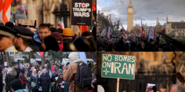 ‘Innocent people are being slaughtered AGAIN!’ – Hundreds rally in London condemning joint US-Israel strikes on Iran