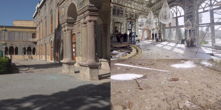 World Heritage site damaged – Historic Golestan Palace in Tehran standing with unique decorations shredded after US-Israeli airstrikes