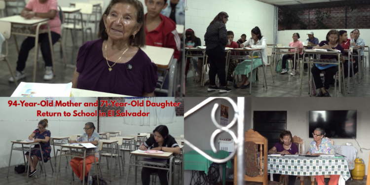 Senior year! – Meet the 94-year-old and her 71-year-old daughter going back to school under landmark El Salvador learning scheme