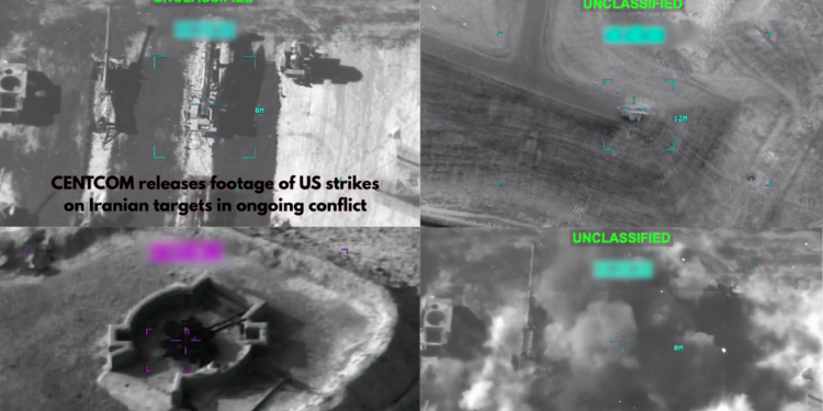 US dominance – CENTCOM releases footage of strikes on reported Iranian targets amid third week of conflict