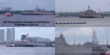 Military build-up – USS Tulsa combat ship seen in Singapore as US orders deployment of 2,500 marines to Middle East