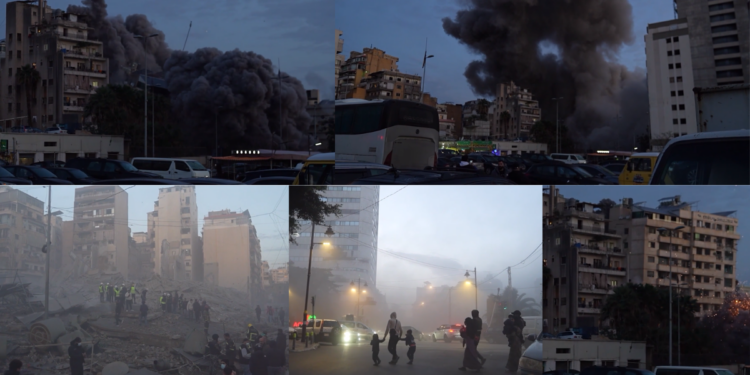 Beirut collapse – Residential building blows up in Bashoura neighbourhood after Israeli attack