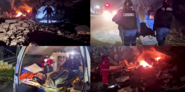 Rescue teams recover bodies following Israeli strikes in southern Lebanon