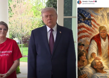 Trump deletes post depicting him as Jesus-like figure after backlash