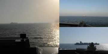 CENTCOM footage shows destroyer firing on vessel as Trump says US seized Iranian-flagged cargo ship near Hormuz