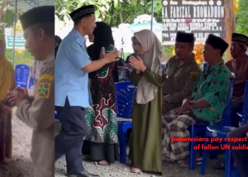 Indonesians pay respect at funeral of fallen UN soldiers