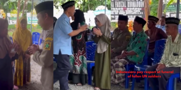 Indonesians pay respect at funeral of fallen UN soldiers