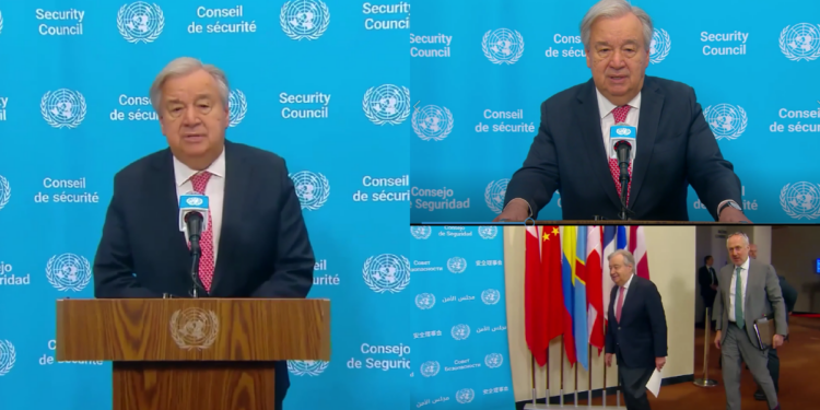 Guterres urges to ‘choose dialogue over destruction’ amid fifth week of Middle East crisis