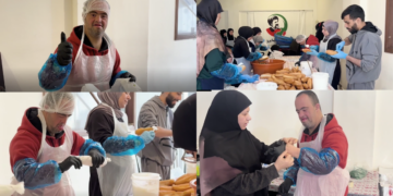 Young volunteer with Down syndrome helps feed displaced families in Beirut