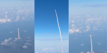 Passenger on Plane shares Artemis 2 Launch