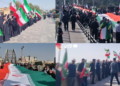 Iranians form human chains in protest against Trump’s ‘Stone Ages’ threat