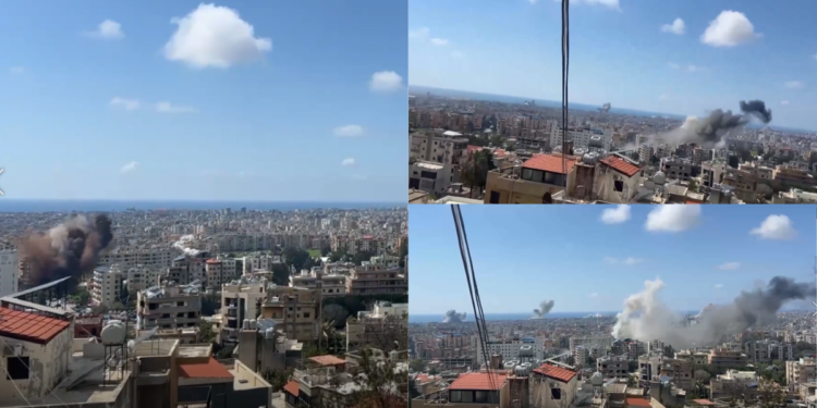 Explosions rock southern suburbs as Israel hits ‘100 Hezbollah targets within 10 minutes’