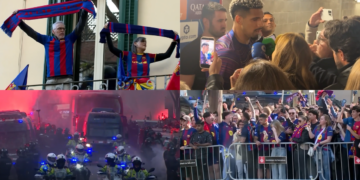 10-man Barcelona stunned by Atletico Madrid in UCL quarter-final first leg as home ultras attack visitors’ bus