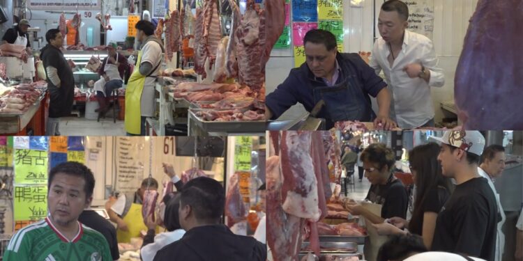 Mexico City butchers put up Mandarin signs at stalls to bridge gap with Chinese customers
