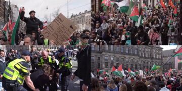 Thousands march in Amsterdam to protest against death penalty law on Palestinian Land Day