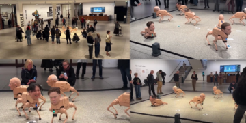 Billionaires byte back! – Musk, Bezos and Zuckerberg as ROBOT DOGS at Berlin museum
