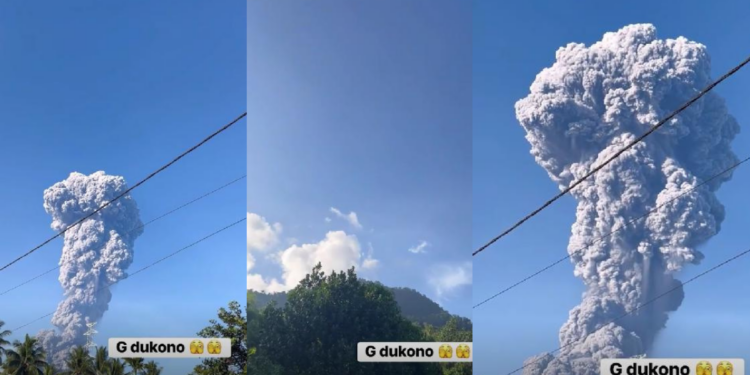 Ash avalanche – Plumes of smoke rise over Halmahera as Mount Dukono eruption kills three