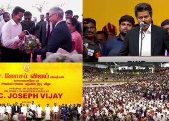 ‘A new era of real, secular, social justice starts now!’ – TVK leader Vijay sworn in as 9th Chief Minister of Tamil Nadu