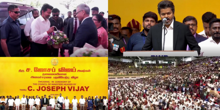 ‘A new era of real, secular, social justice starts now!’ – TVK leader Vijay sworn in as 9th Chief Minister of Tamil Nadu