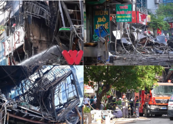 Firefighters rush in as deadly blaze rips through Hanoi karaoke bar