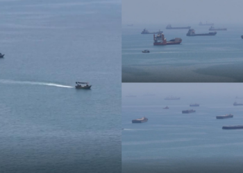 Hormuz from above – ‘Eerie’ aerials of ‘ghost ships’ waiting in the Strait