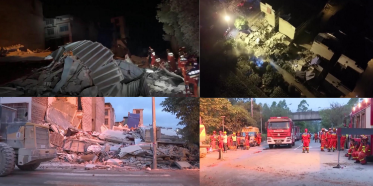 At least two killed, 13 buildings collapsed in devastating 5.2-magnitude earthquake