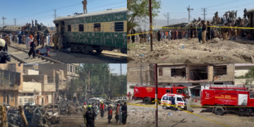 At least 24 dead, dozens injured after massive explosion derails cargo train in southwestern Pakistan