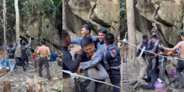Rescue team locates five villagers trapped while gold hunting in Lao cave as operation enters critical phase