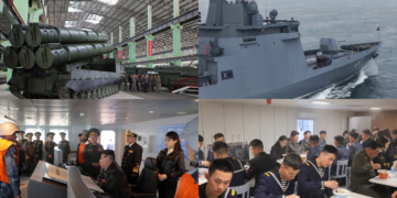 Kim, daughter eat with crew on final inspection of latest destroyer Choe Hyon *STILLS*