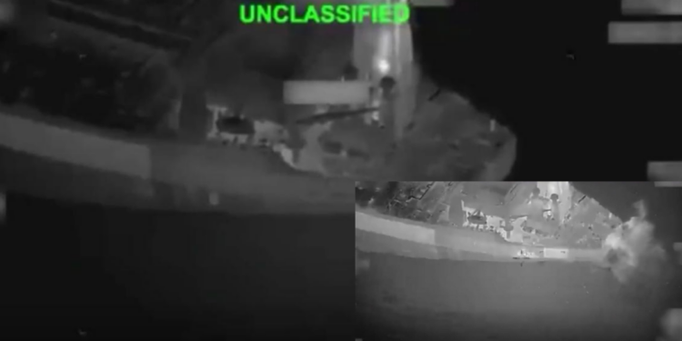 CENTCOM releases footage of US firing at oil tanker allegedly heading for Iranian port