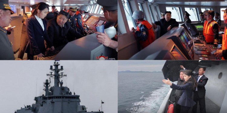 Kim Ju-ae joins DPRK leader as repaired destroyer undergoes navigation test