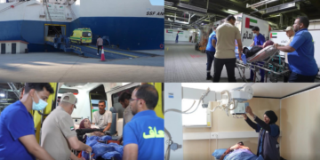 Floating hospital – Gaza patients taken to UAE ship via Rafah crossing