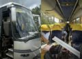 Drone hits bus carrying children’s football team from Belarus in Russia’s Bryansk