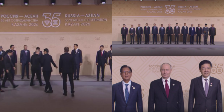 Leaders line up for Russia-ASEAN Summit group photo