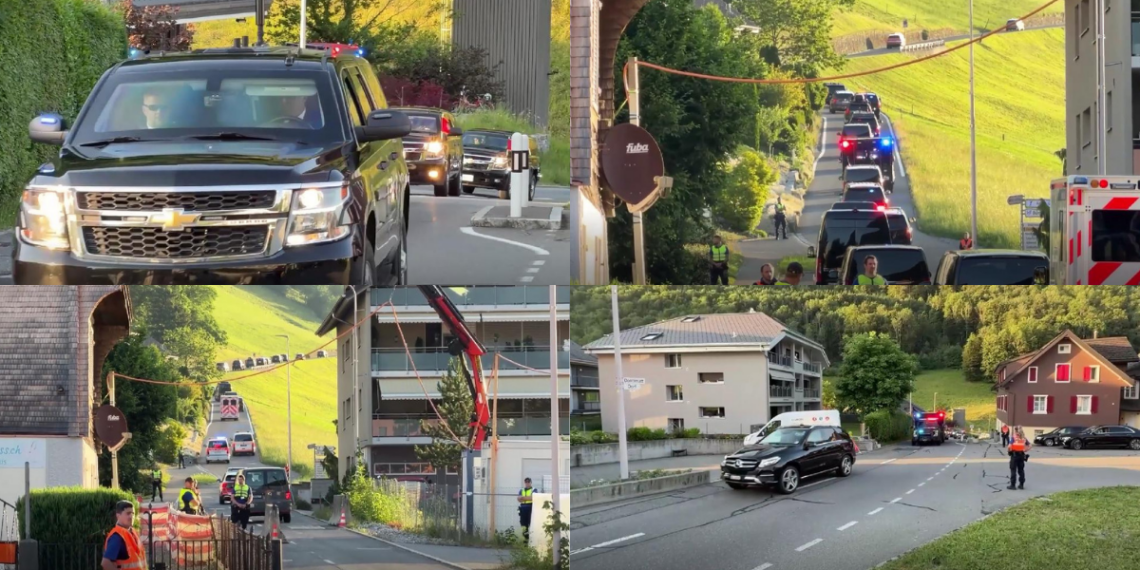 On the move! – HUGE Vance’s convoy rolls through streets as US VP arrives for Iran peace talks in Burgenstock