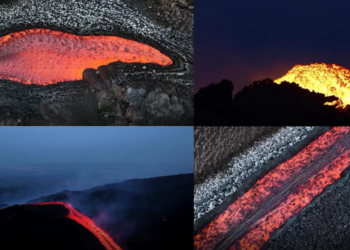 Mount Etna turns Sicily’s slopes into glowing river