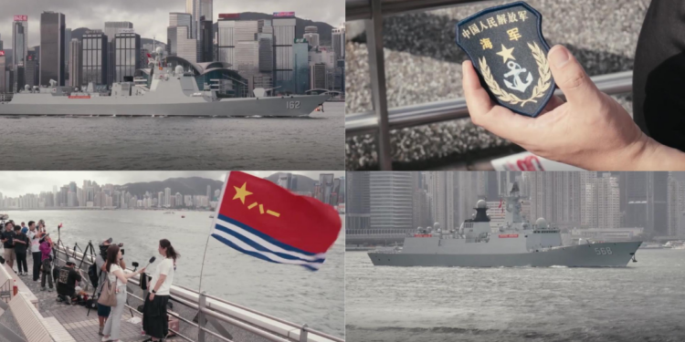 PLA Navy warships Nanning and Hengyang sail into Hong Kong for public visit