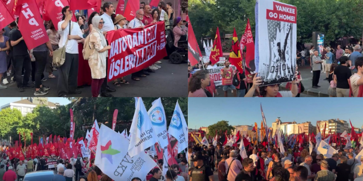 Istanbul,Turkey protesters march against NATO ahead of Ankara summit