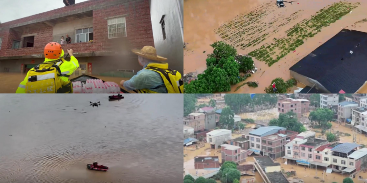 Volunteer team deploys high-tech lifeline to evacuate stranded resident in China’s Guangxi flood crisis
