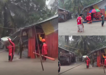 Philippine Coast Guard evacuates 15 families trapped by rising floodwaters on Mindanao