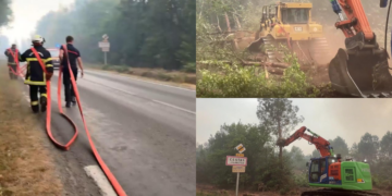 Race to save Bordeaux! – Bulldozers tear down trees as flames advance towards French city