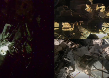 NASA astronauts step outside ISS to install power upgrade