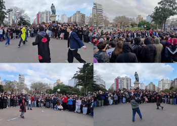 +1000 aura – Hundreds of young people take TikTok’s ‘aura farming’ to the streets of Mar del Plata
